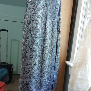 Blue Maxi A-Line Skirt for Cocktail